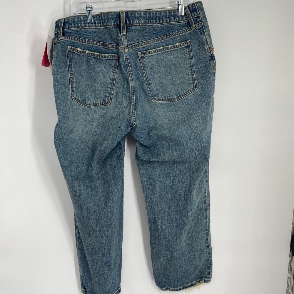 Isabel Maternity Jeans Women’s 10 Vintage Straight Side Panel Distressed - Picture 2 of 7